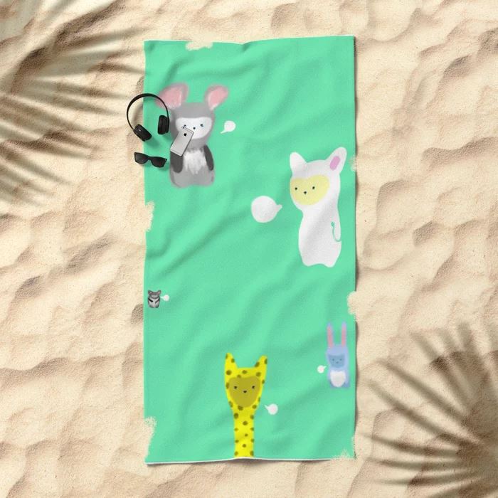 hey-guys-beach-towel2-digital-illustration-by-ctmayo