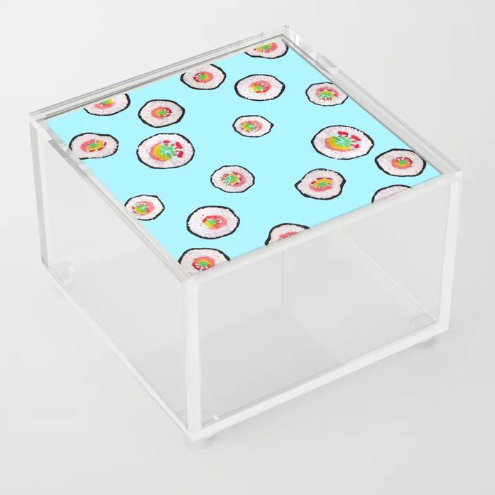 dreaming-of-yummy-sushi-memories-acrylic-box-pattern-design-by-ctmayo